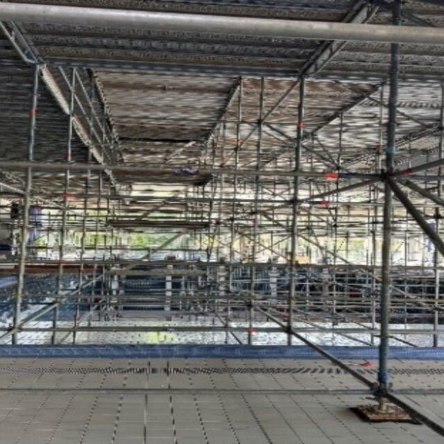 Raumgerüst Hallenbad